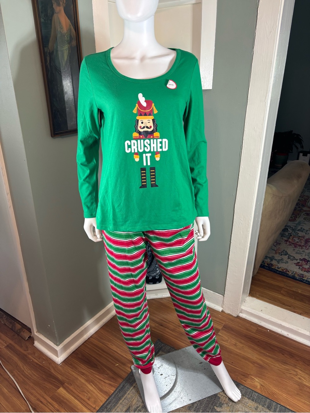 NWT Family PJs Pants Pajamas Womens CRUSHED IT Christmas Nutcracker Medium M